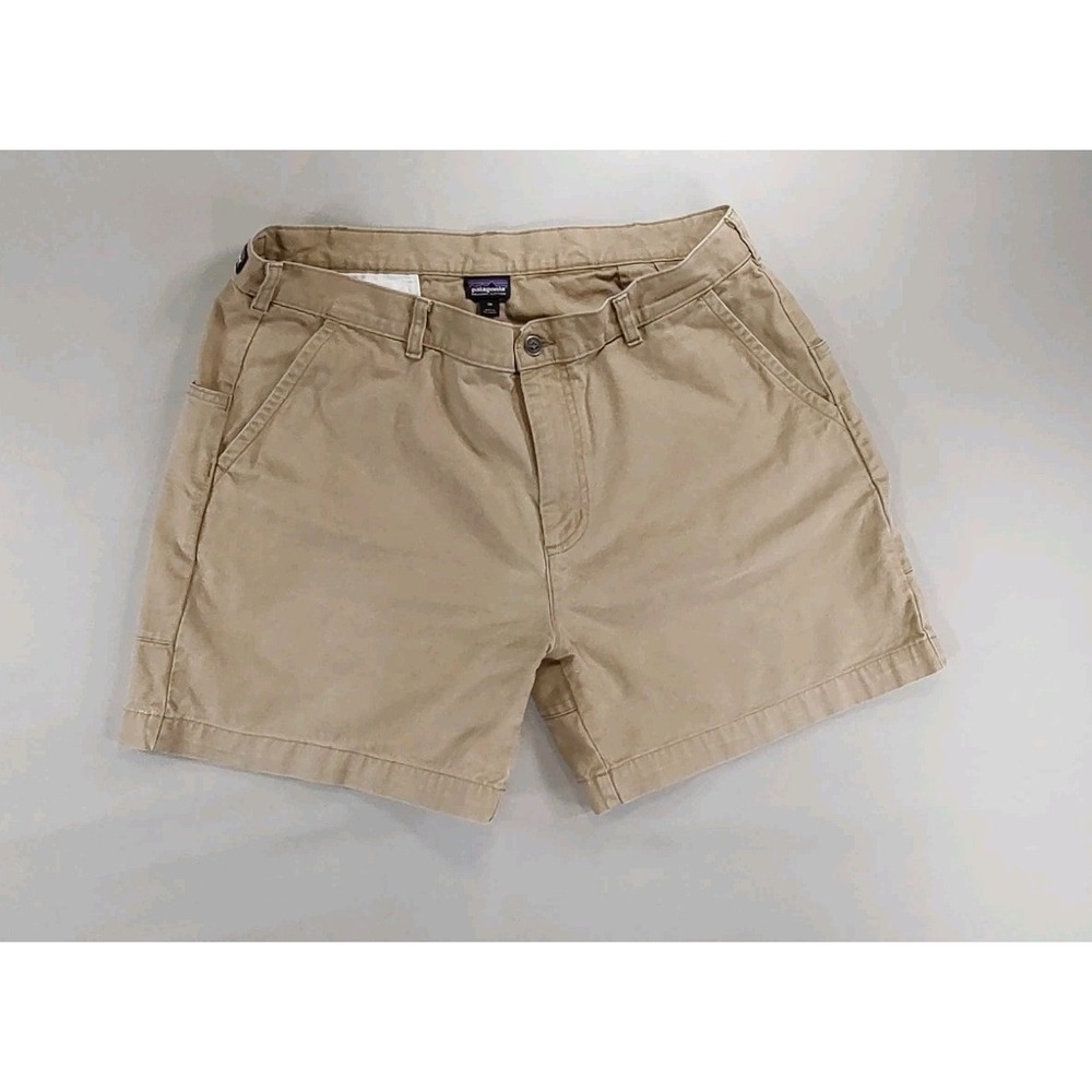 Patagonia Mens Organic Cotton Canvas Stand Up Shorts Tan Brown Size 36 Hiking